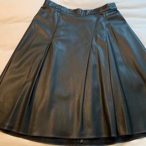 Pink Tartan Vegan Leather Skirt